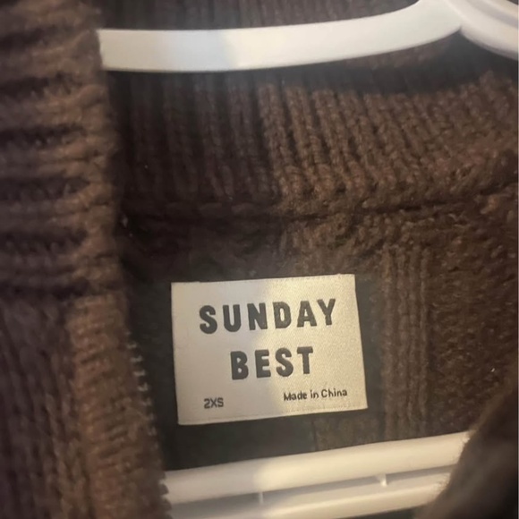 Sunday Best Zip Knit Sweater - Picture 2 of 3